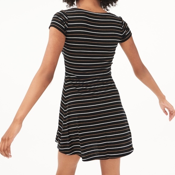 Seriously Soft Striped Scoop-Neck Skater Dress - Picture 2 of 4